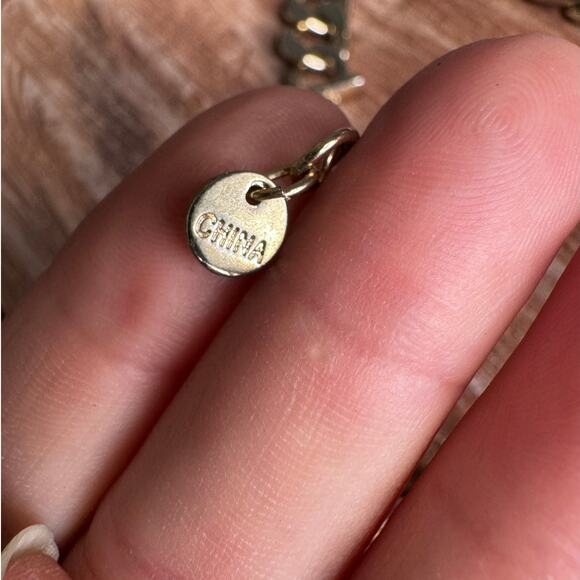 Lydell NYC Rhinestone Crystal Center Large Link Chain Necklace Adjustable Length - Picture 6 of 6